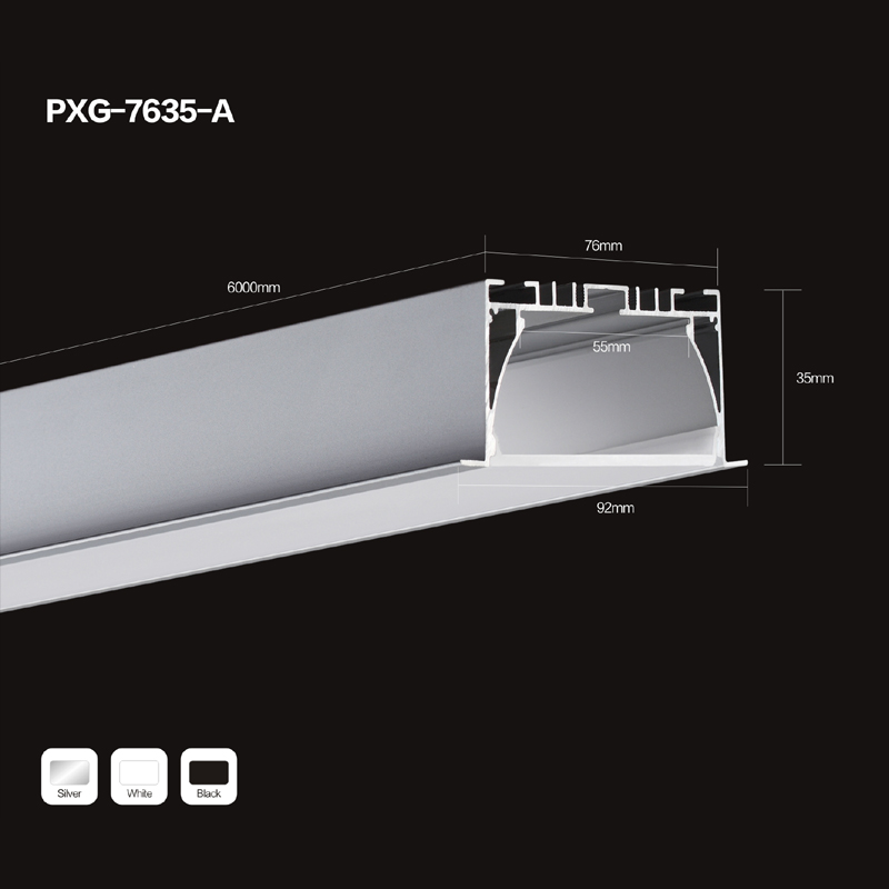 ha portato l'alluminio profilo pc diffusore / piatta forma