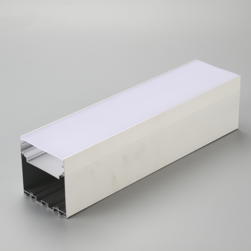 Custodia a LED a sospensione lineare Custodia in alluminio da incasso con diffusore in materiale plastico