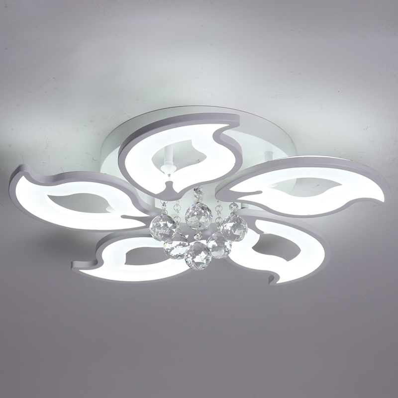 Plafoniera LED Lampadario in cristallo a forma di fiore con 5\/8\/15 teste